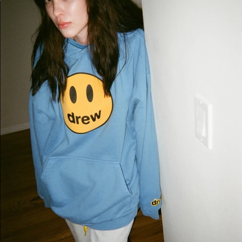 drew house sky blue hoodie size XXS NWT